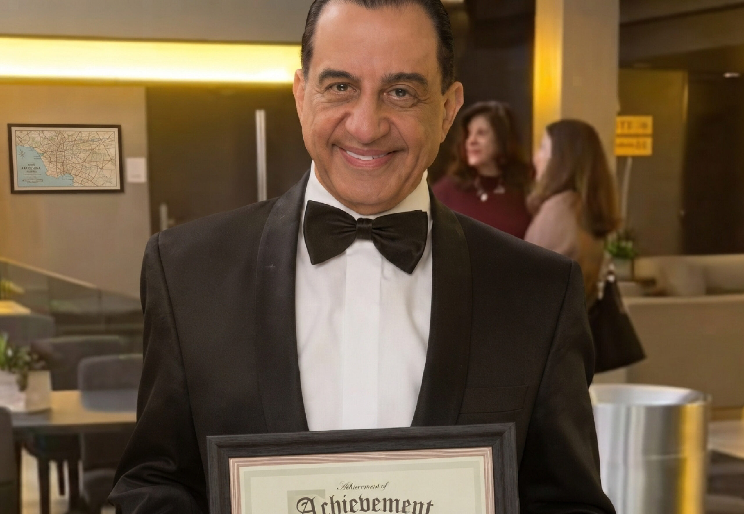 Dr. John Sachtouras receiving an international leadership award