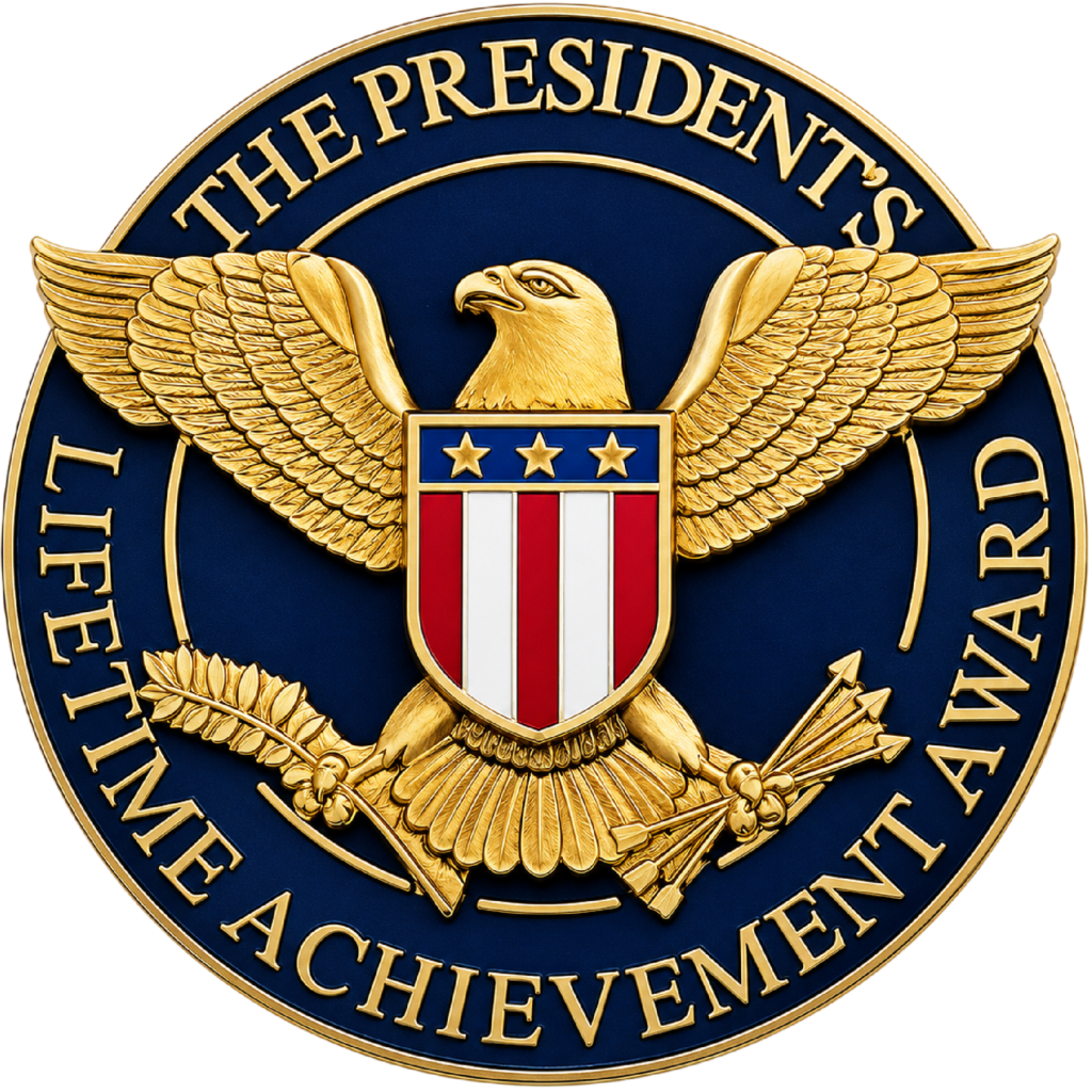 Presidential Lifetime Achievement Award 2024 certificate